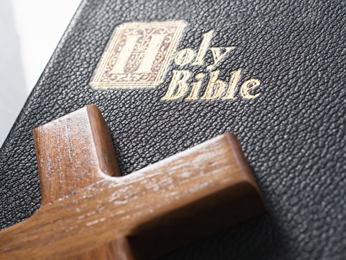 Bible and a crucifix