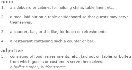 Sunday Buffet – August 13,&nbsp;2017