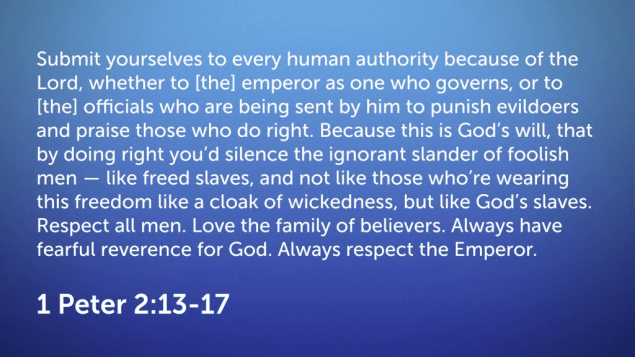 1 Peter 2 (13-17)